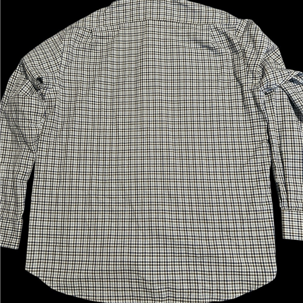 Hart Schaffner Marx Blue, Brown and White Casual Button Down Shirt - Picture 2 of 5